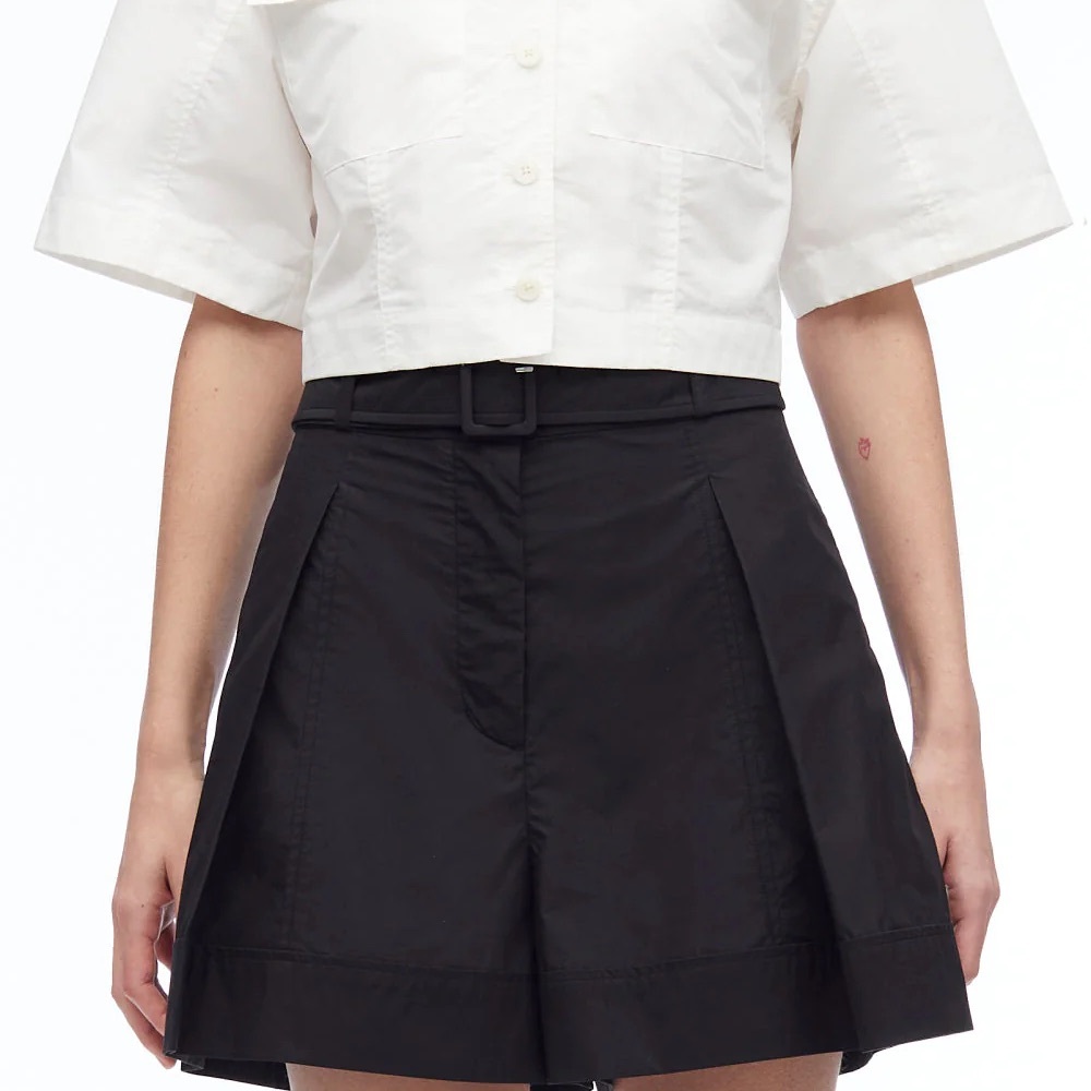 3.1 Phillip Lim Black Women's Belted Utility Short